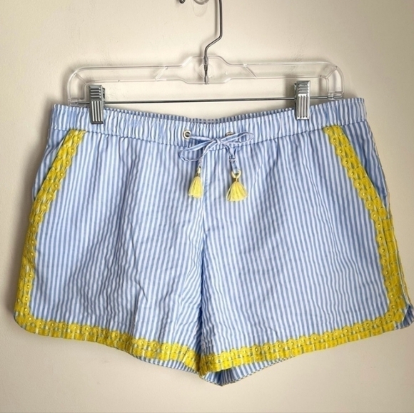 Lilly Pulitzer 5" Katia Embroidered Short In Blue Peri Swizzle Stripe Size XS - Picture 3 of 8